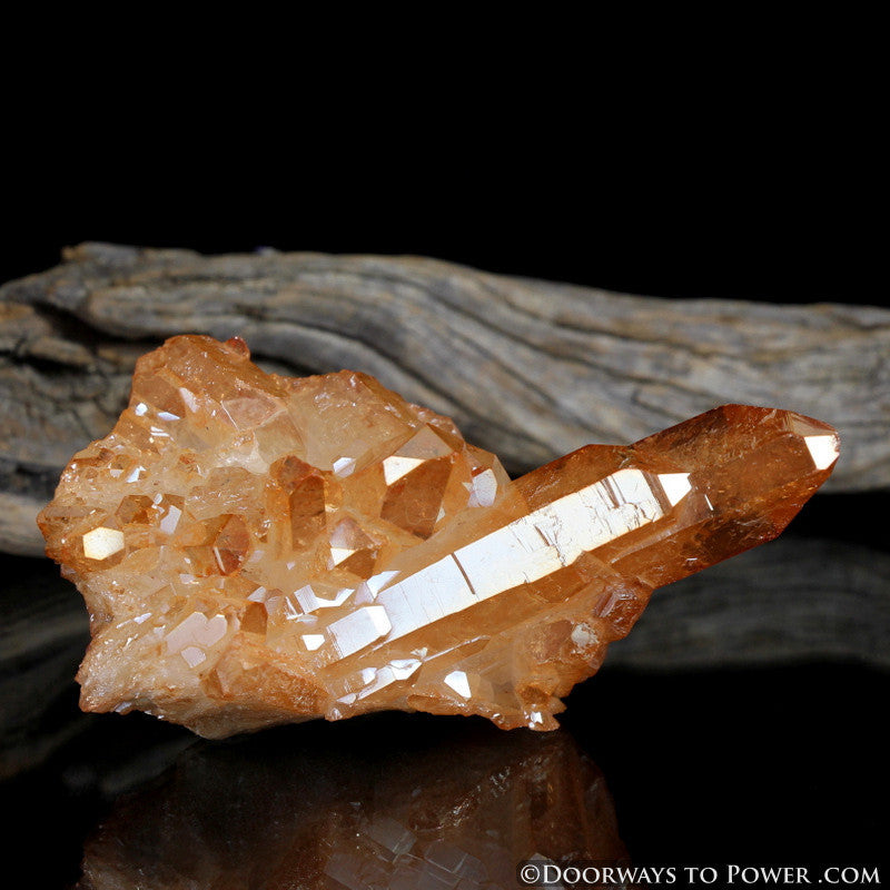 Tangerine Aura Quartz Twin Pleiadian Starbrary Crystal Cluster