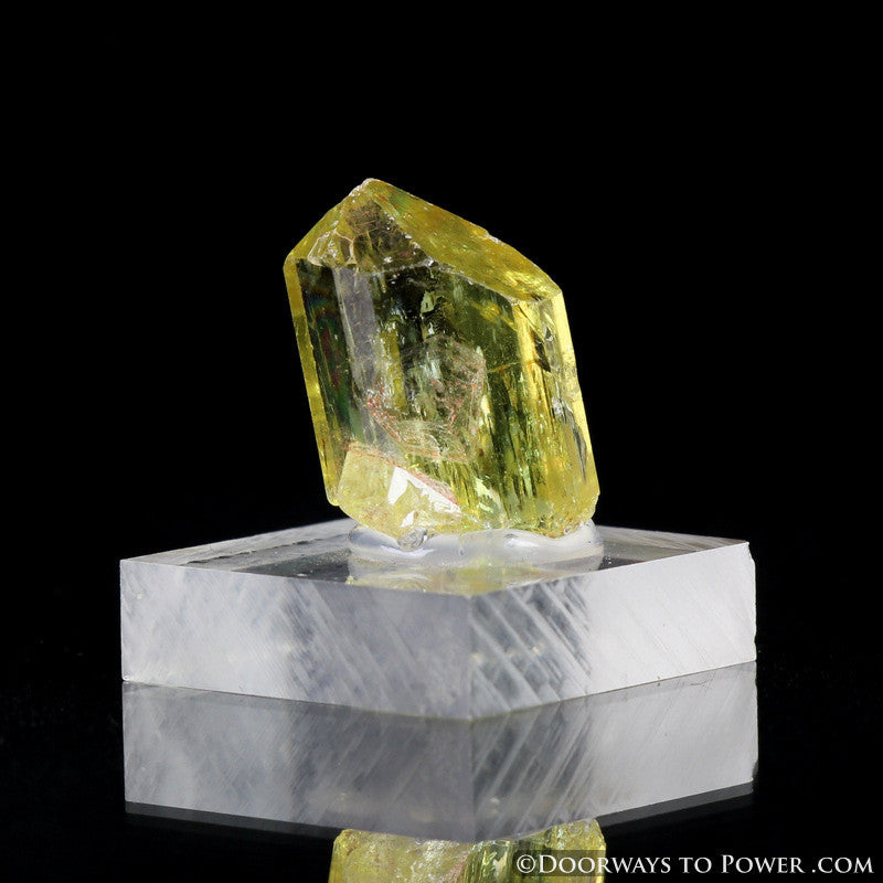 Yellow Golden Apatite Crystal Gemstone Specimen Terminated