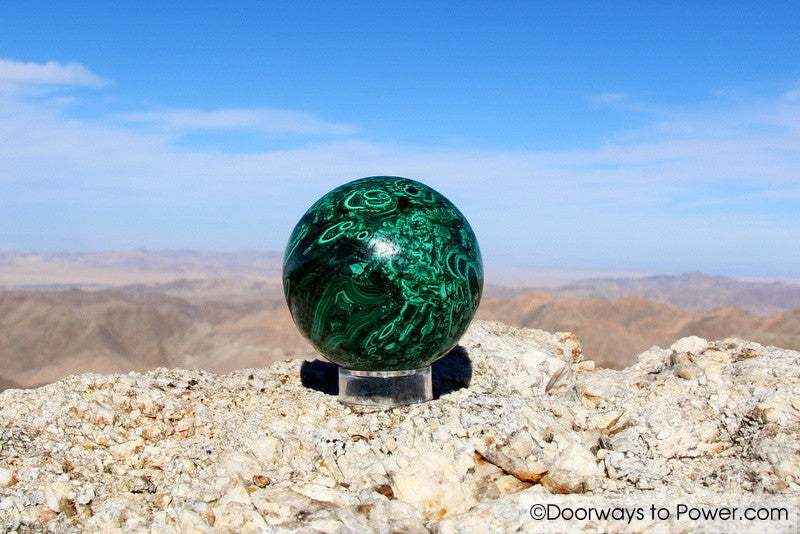 Malachite Crystal Sphere 2.68" A +++ Collectors Quality