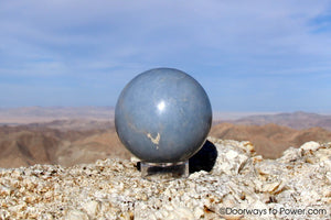 2.55" ANGELITE Crystal Sphere Peru "Spirit intelligence's"