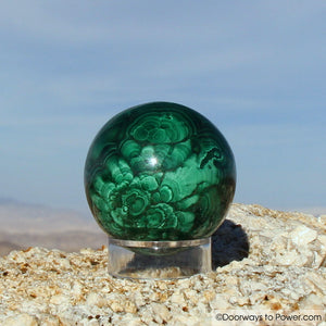 Malachite Crystal Sphere 1.9" A +++