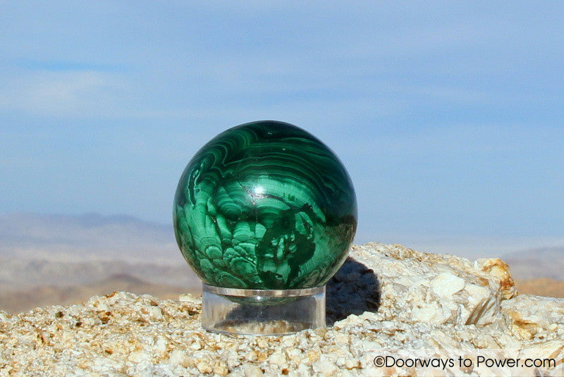 Malachite Crystal Sphere 1.9" A +++