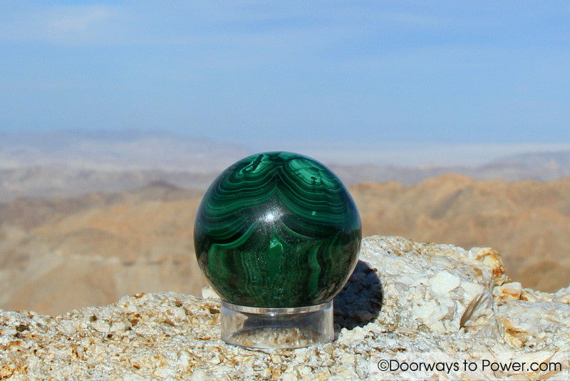 Malachite Crystal Sphere 1.9" A +++