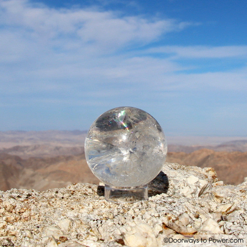 John of God Blessed Clear Quartz Crystal Sphere