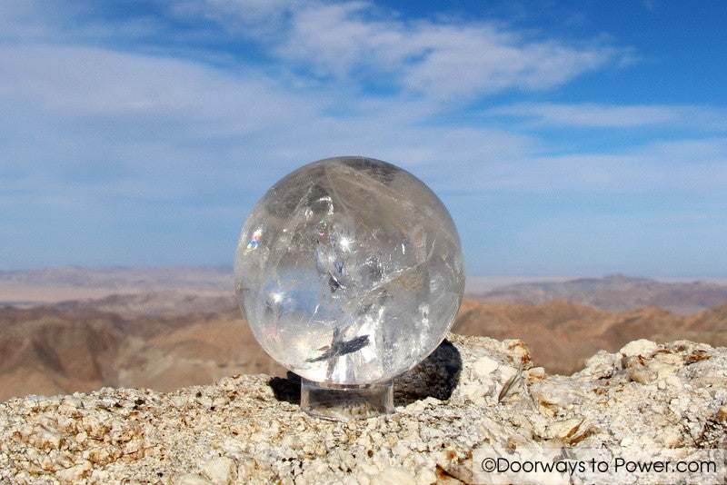 John of God Blessed Clear Quartz Crystal Sphere