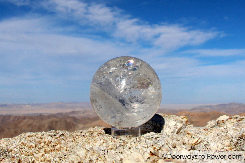John of God Blessed Clear Quartz Crystal Sphere