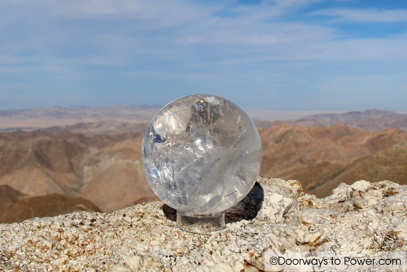 John of God Blessed Clear Quartz Crystal Sphere