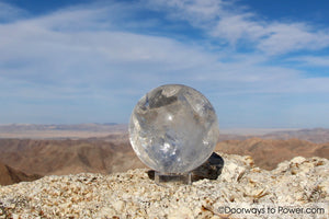 John of God Blessed Clear Quartz Crystal Sphere