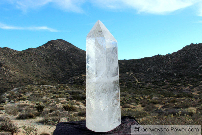 Exquisite 16.6" John of God Clear Casa Healing Crystal Point 22 lbs