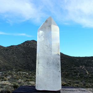 Exquisite 16.6" John of God Clear Casa Healing Crystal Point 22 lbs