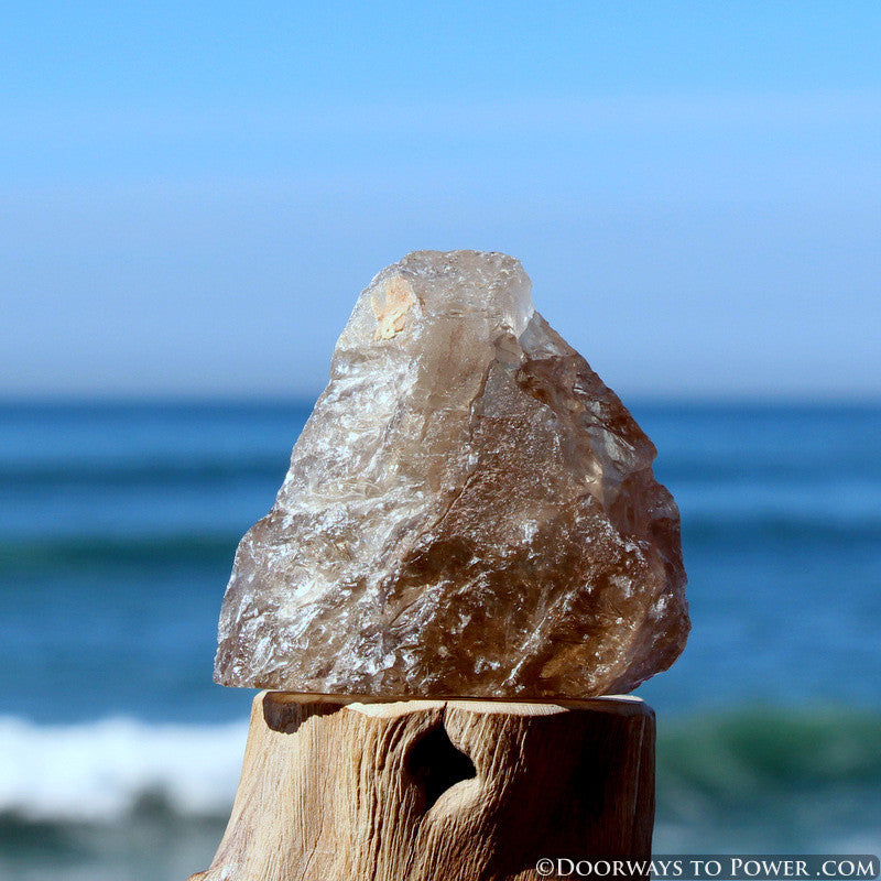 Golden Azeztulite Crystal Altar Stone RARE A ++++