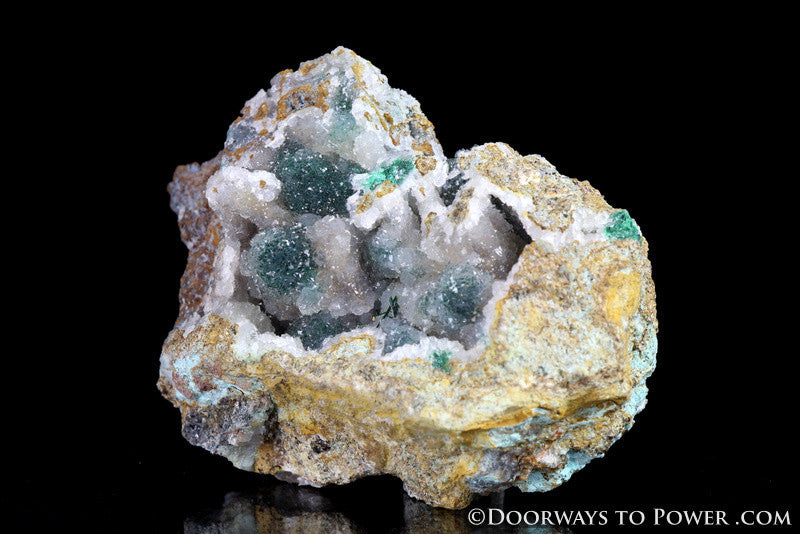 Druzy Chrysocolla Crystal Cluster Gem Silica clinoatacamite Peru