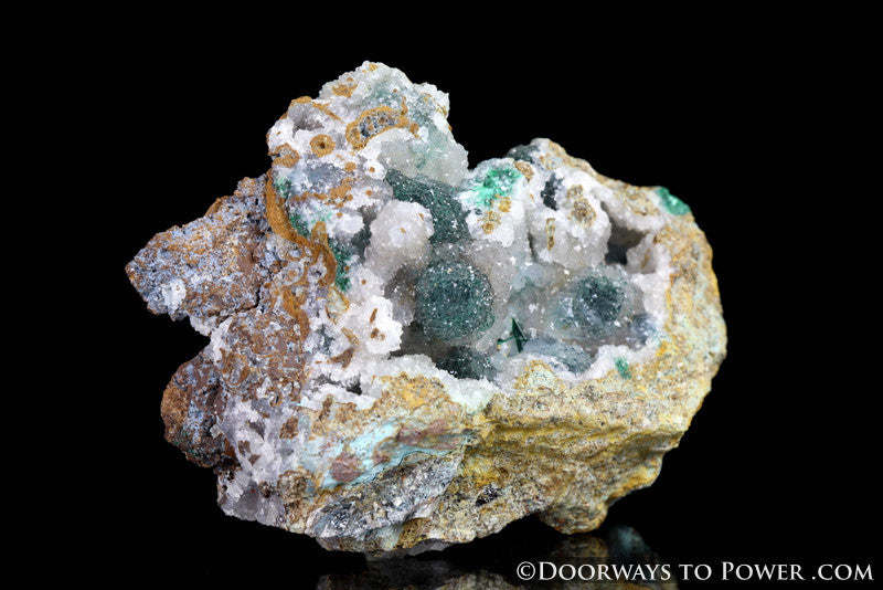 Druzy Chrysocolla Crystal Cluster Gem Silica clinoatacamite Peru