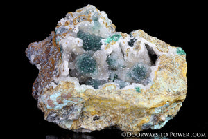 Druzy Chrysocolla Crystal Cluster Gem Silica clinoatacamite Peru