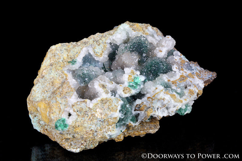 Druzy Chrysocolla Crystal Cluster Gem Silica clinoatacamite Peru