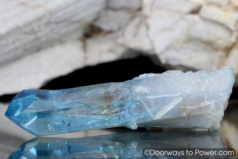Aqua Aura Arkansas Quartz Pleiadian Starbrary Dow Twin Crystal Points