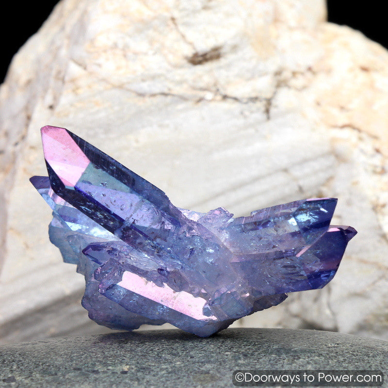 Tanzan Indigo Aura Pleiadian Starbarry Twin Arkansas Crystal Cluster