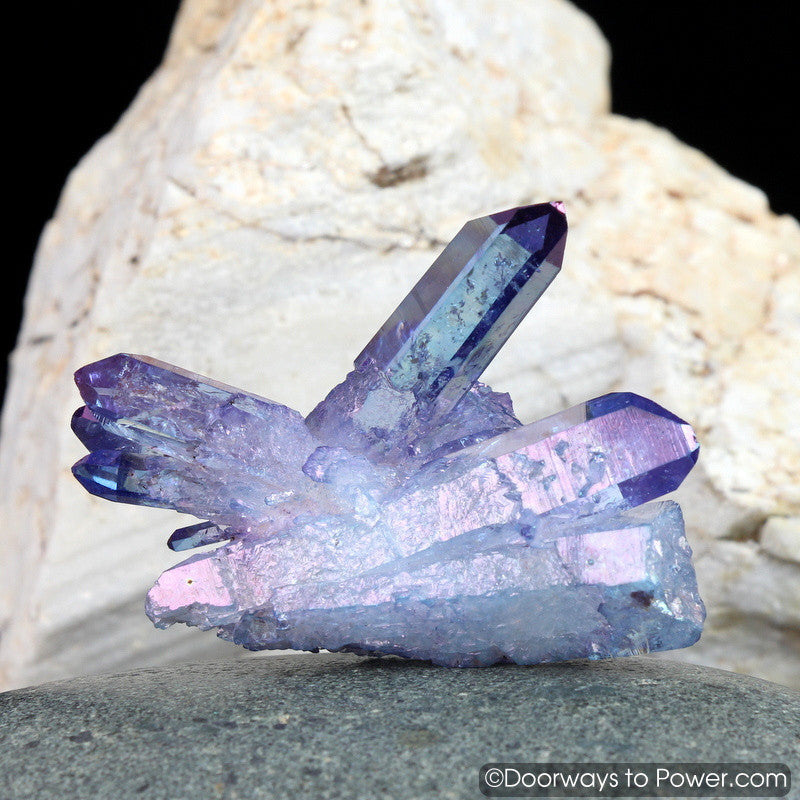 Tanzan Indigo Aura Pleiadian Starbarry Twin Arkansas Crystal Cluster