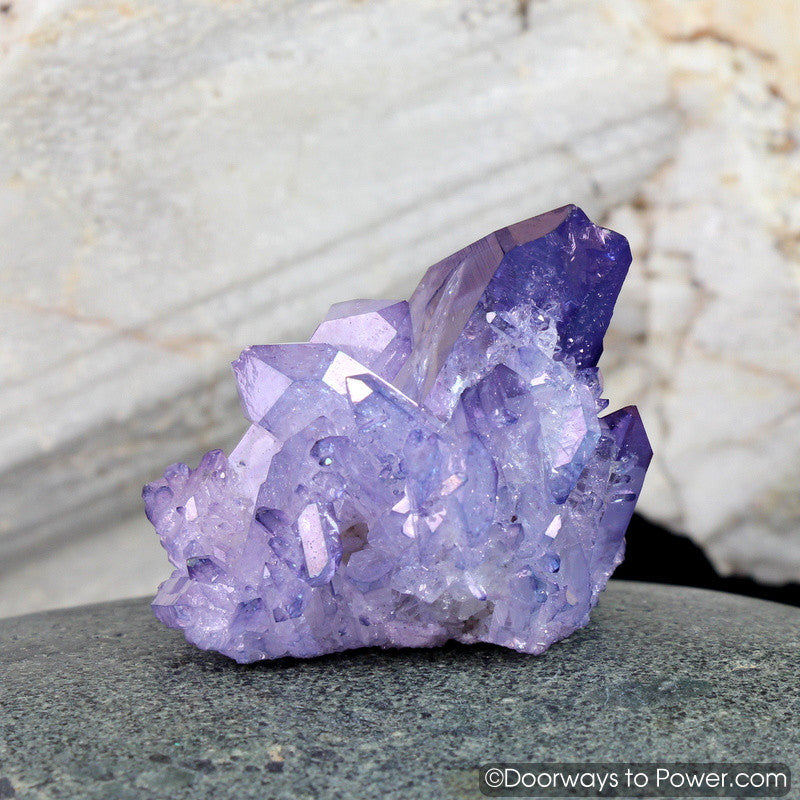 Tanzan Indigo Aura Arkansas Manifest Spirit Crystal Cluster