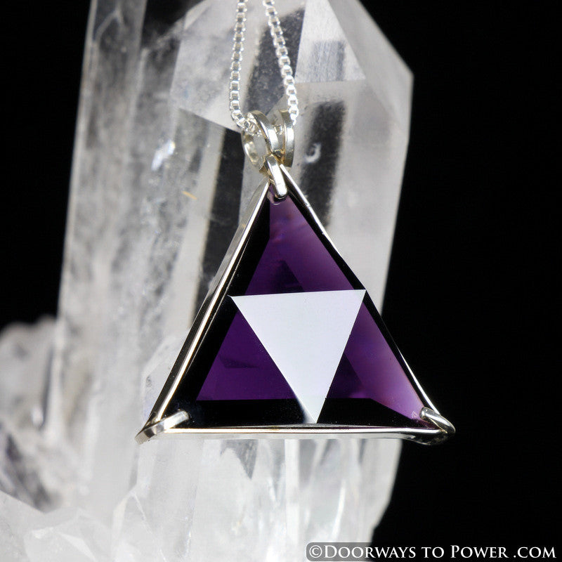 Siberian Purple Quartz Star of David Vogel Crystal Pendant