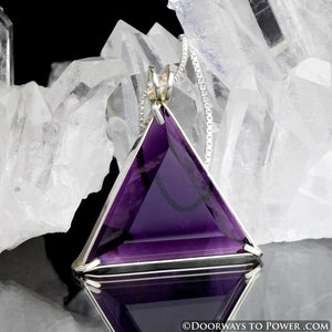 Siberian Purple Quartz Star of David Vogel Crystal Pendant