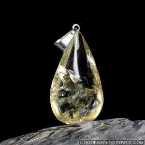 Stunning John of God Citrine Quartz Crystal Drop Pendant