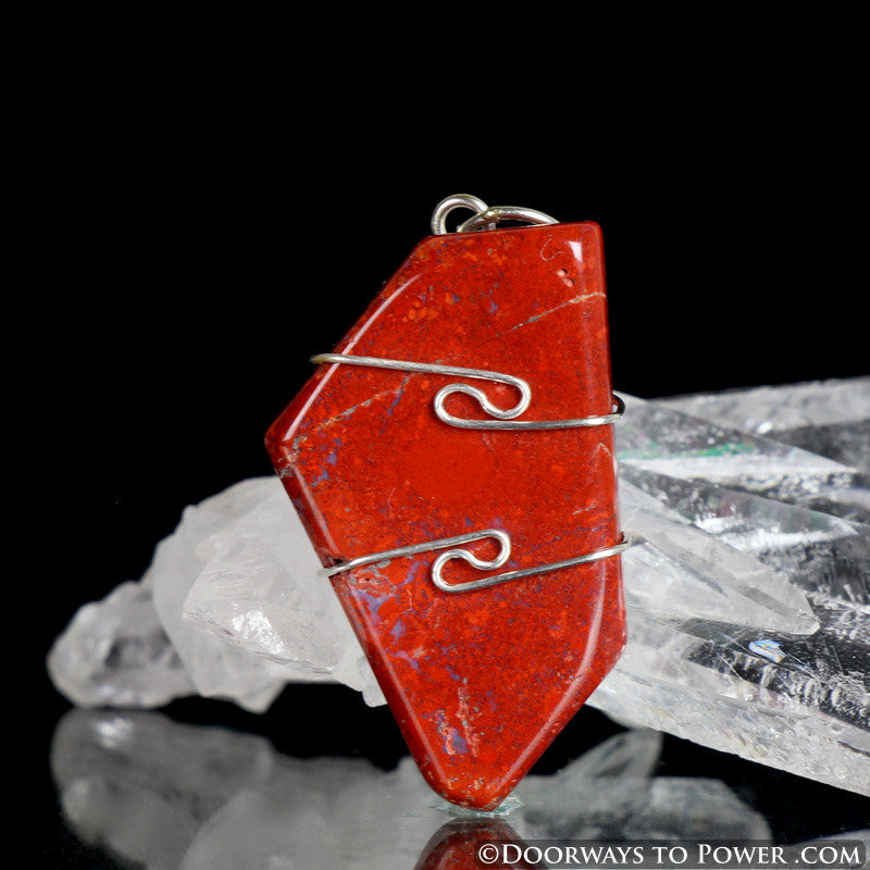 Red Fire Azeztulite Crystal Pendant "Power & Passion"