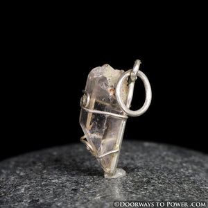 Rare Satyaloka Quartz Point Pleiadian Starbrary Crystal Pendant