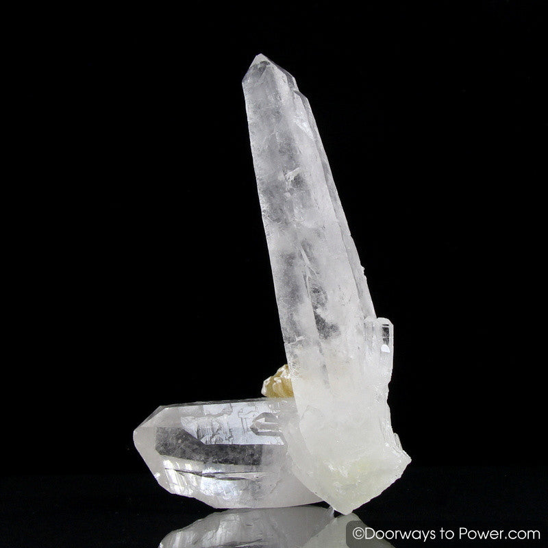 Diamantina Laser Quartz Twin Crystal Cluster 'Old Soul' w/ Record Keeper Master Starbrary
