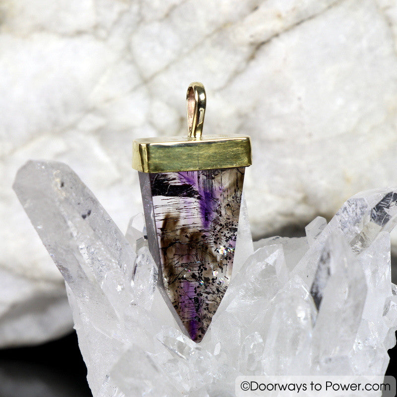 Melody Stone Super 7 Pendant 14 k Gold