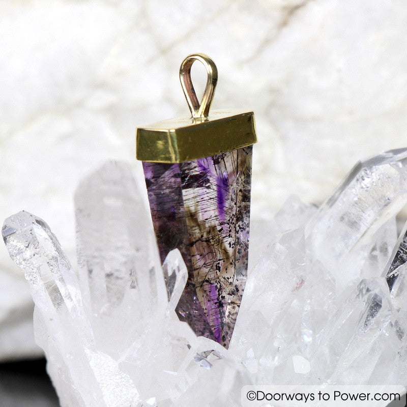 Melody Stone Super 7 Pendant 14 k Gold