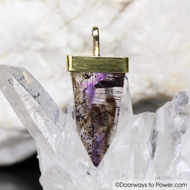 Melody Stone Super 7 Pendant 14 k Gold