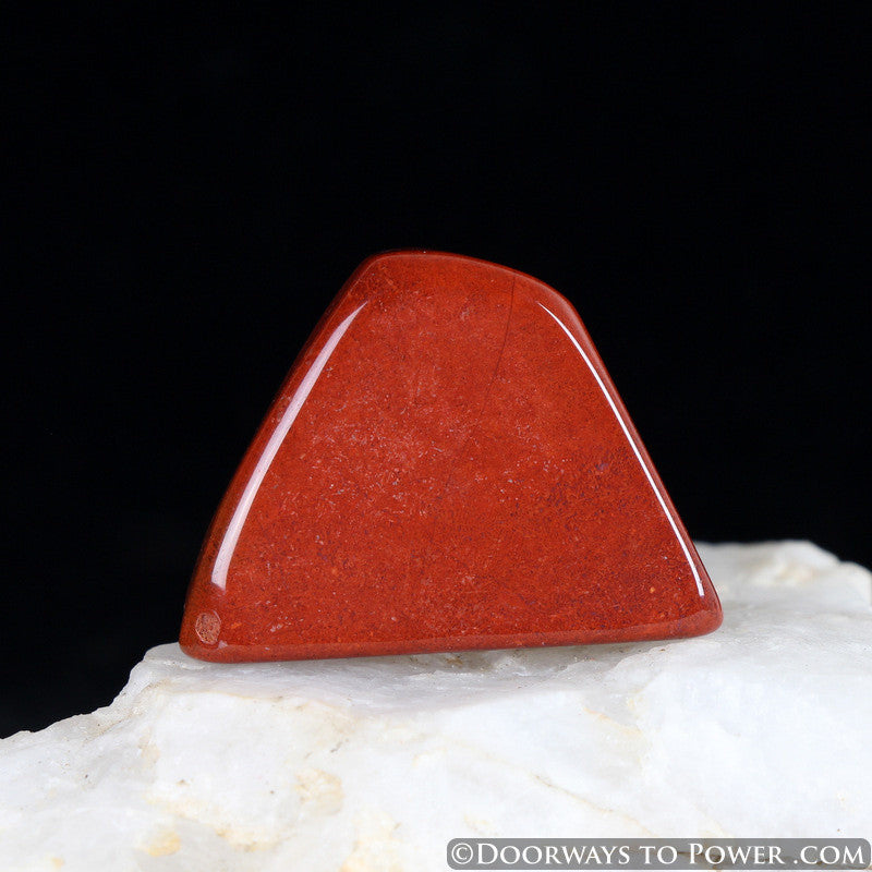 Red Fire Azeztulite Polished Crystal Azozeo Activated