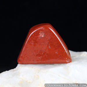 Red Fire Azeztulite Polished Crystal Azozeo Activated
