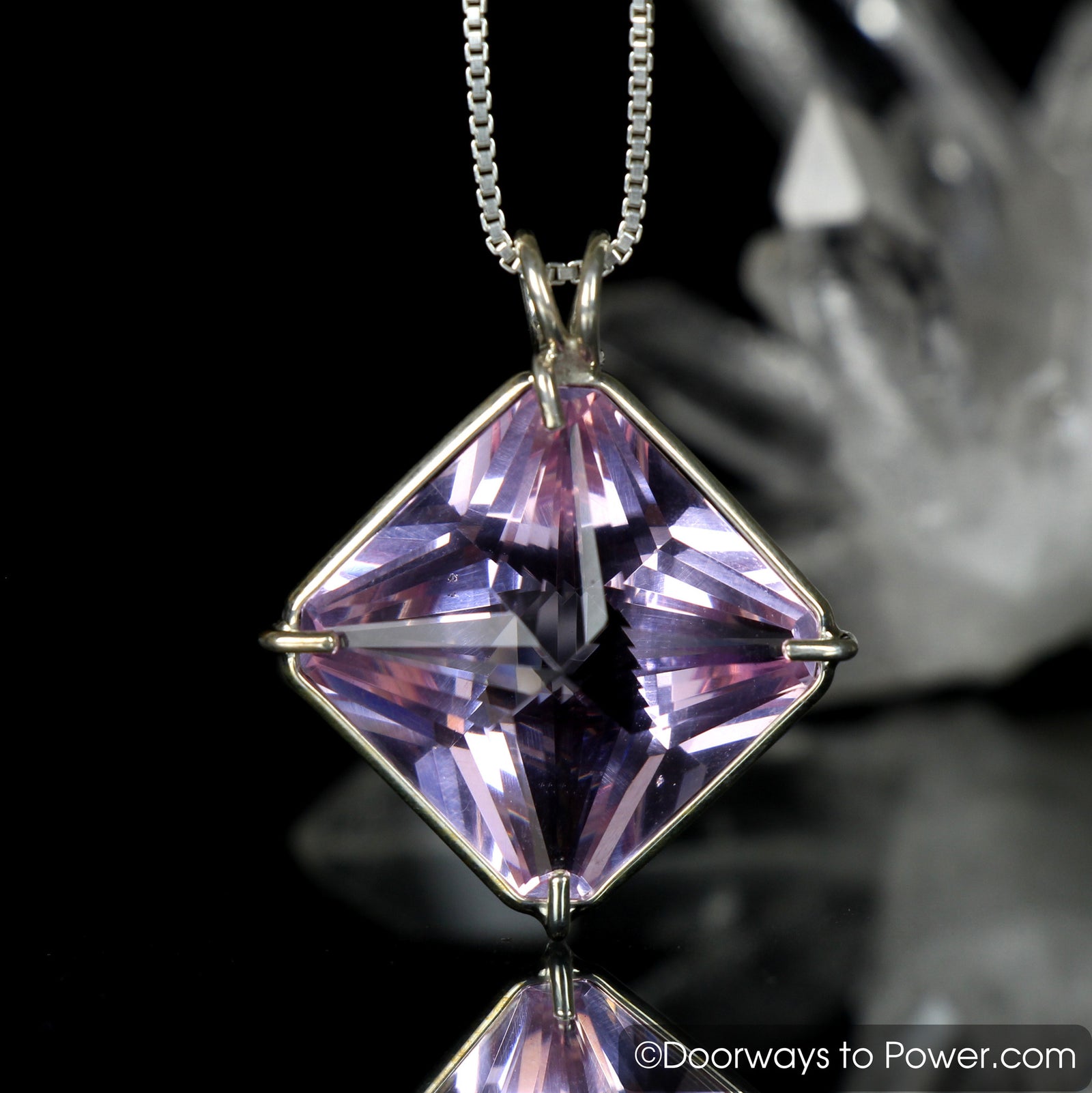 Ruby Lavender Quartz Magician Stone Pendant