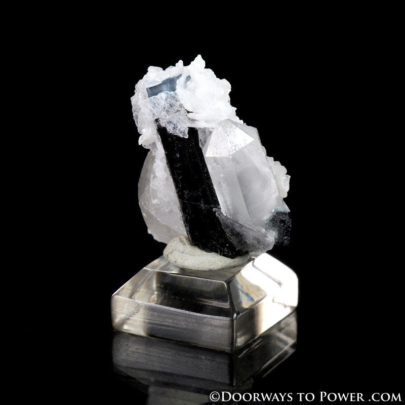 Black Tourmaline & Quartz Generator Point Specimen A+++