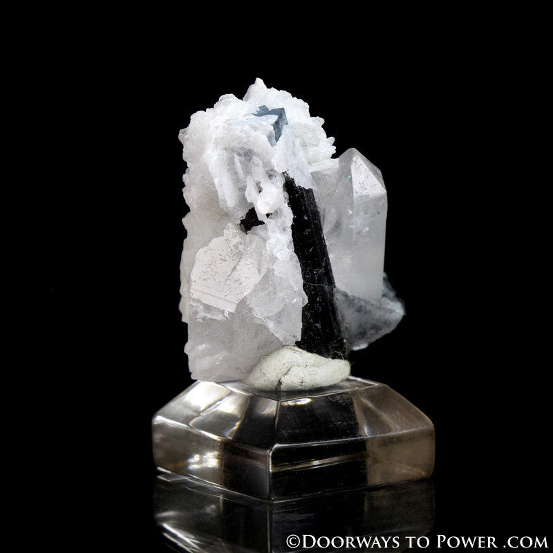 Black Tourmaline & Quartz Generator Point Specimen A+++