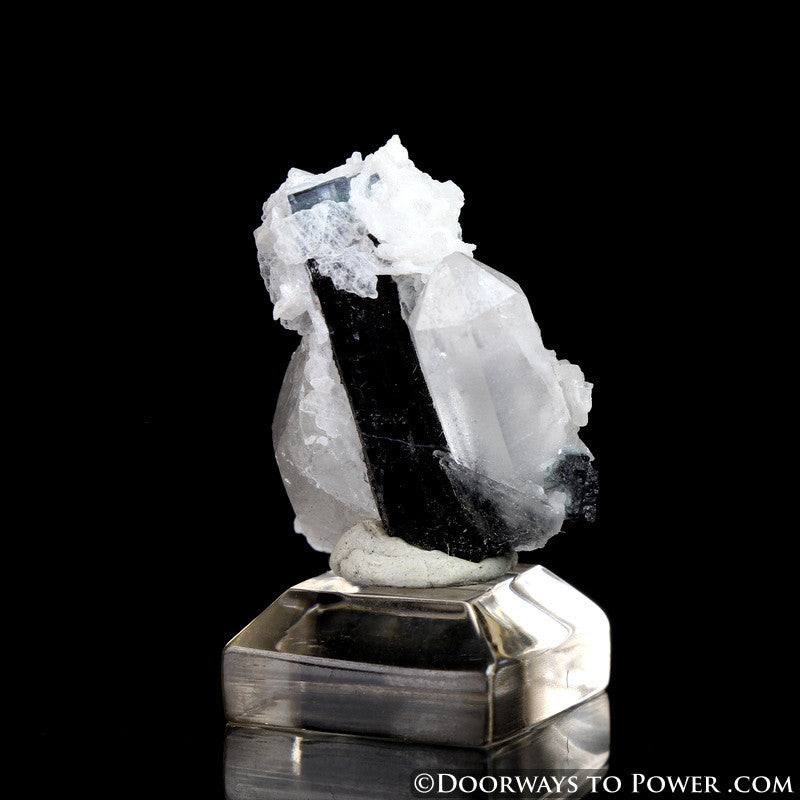 Black Tourmaline & Quartz Generator Point Specimen A+++