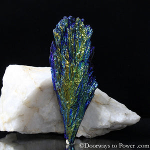 Magical Aqua Aura Black Kyanite Crystal A +++