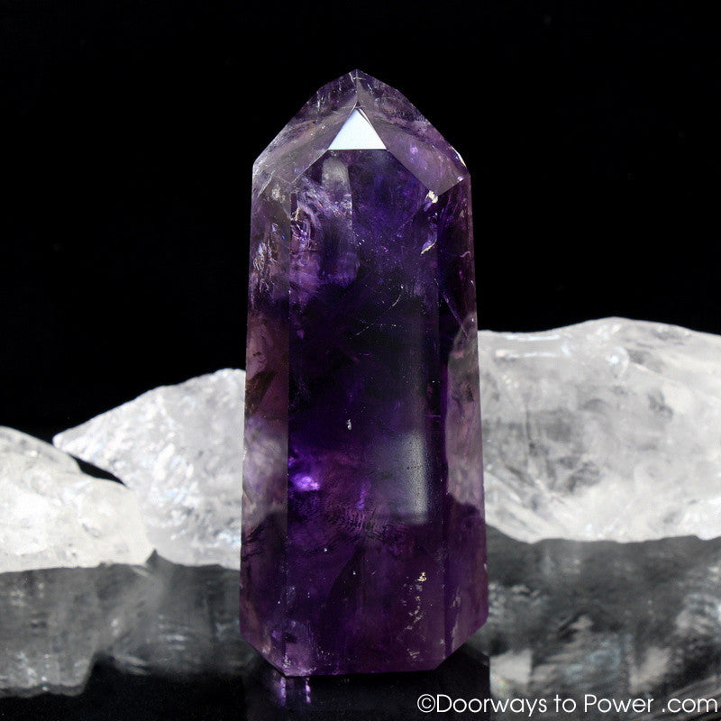 John of God Amethyst Casa Dow Crystal Point w/ Rainbows
