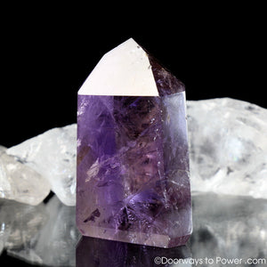 John of God Amethyst Crystal Point w/ Record Keeper & Devic Temple