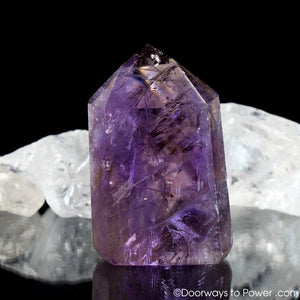 John of God Amethyst Crystal Point w/ Record Keeper & Devic Temple