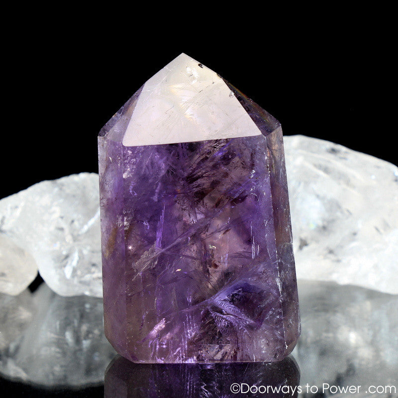 John of God Amethyst Crystal Point w/ Record Keeper & Devic Temple
