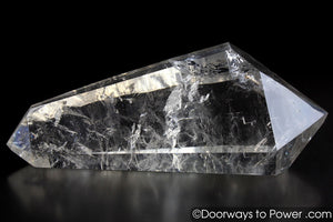 Diamantina Double Terminated Laser Quartz Crystal w/ Temple Heart Dow