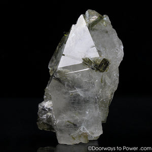 Pink & Green Tourmaline in Quartz Crystal Point 'Steadfast Spirit' A +++
