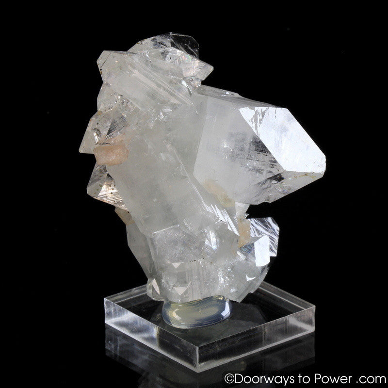 Apophyllite Double Terminated Specimen w/ Stilbite