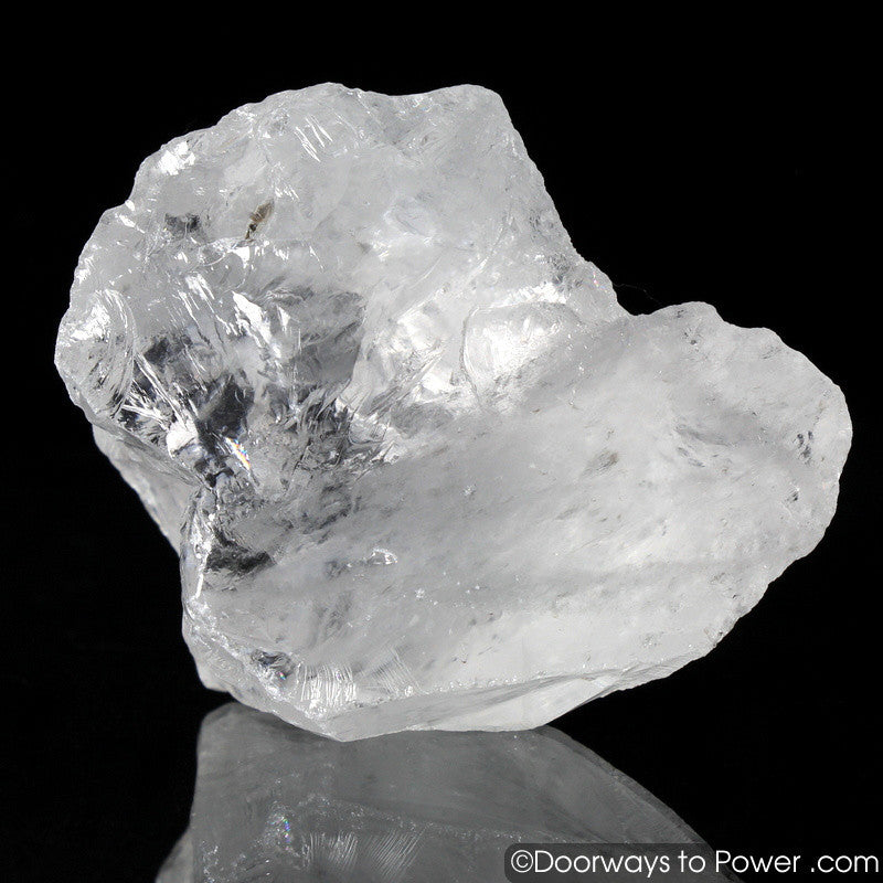 Rare Satyaloka Azeztulite 'AZEZ HEART' Crystal w/ Rainbows