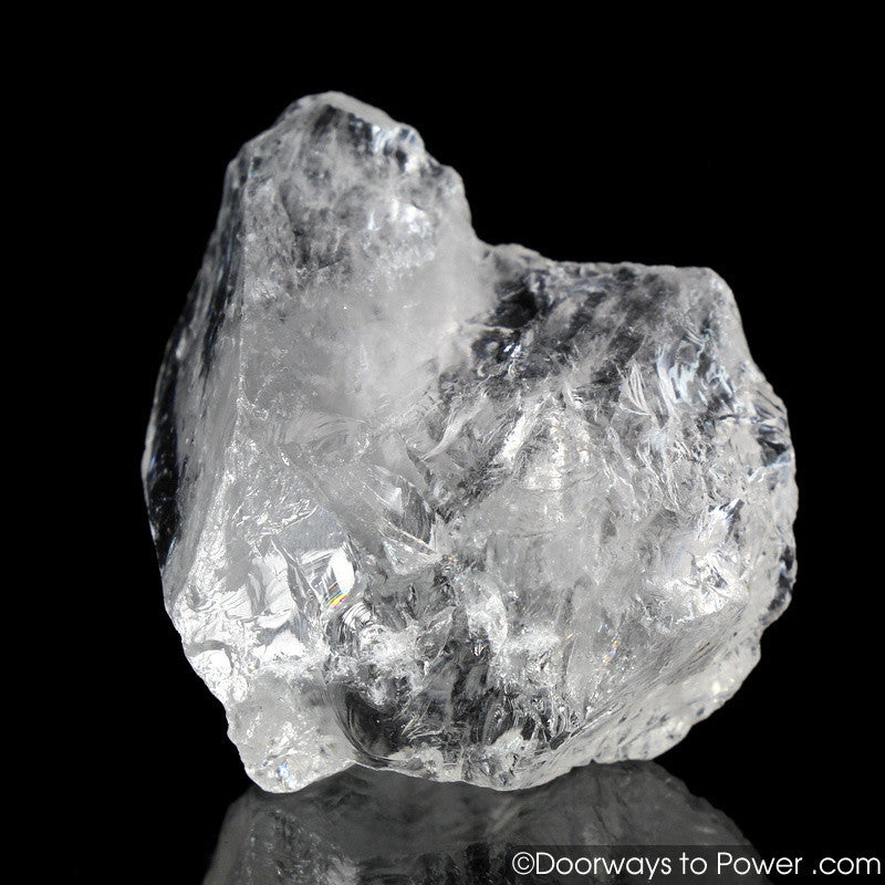 Rare Satyaloka Azeztulite 'AZEZ HEART' Crystal w/ Rainbows