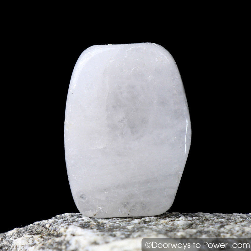 White Azeztulite Tumbled Stone Crystal Azozeo Polished