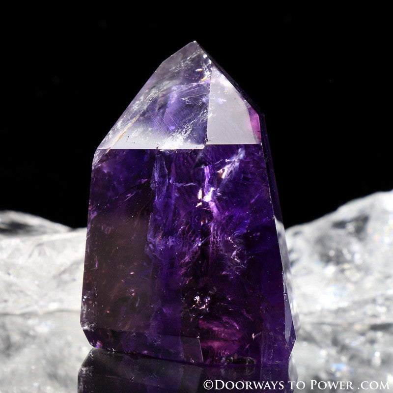 John of God Amethyst Crystal Point w/ Devic Temple